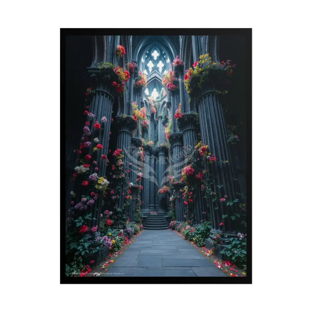 Floral Cathedral Rolled Poster 18″ x 24″ (Vertical) / Matte Poster