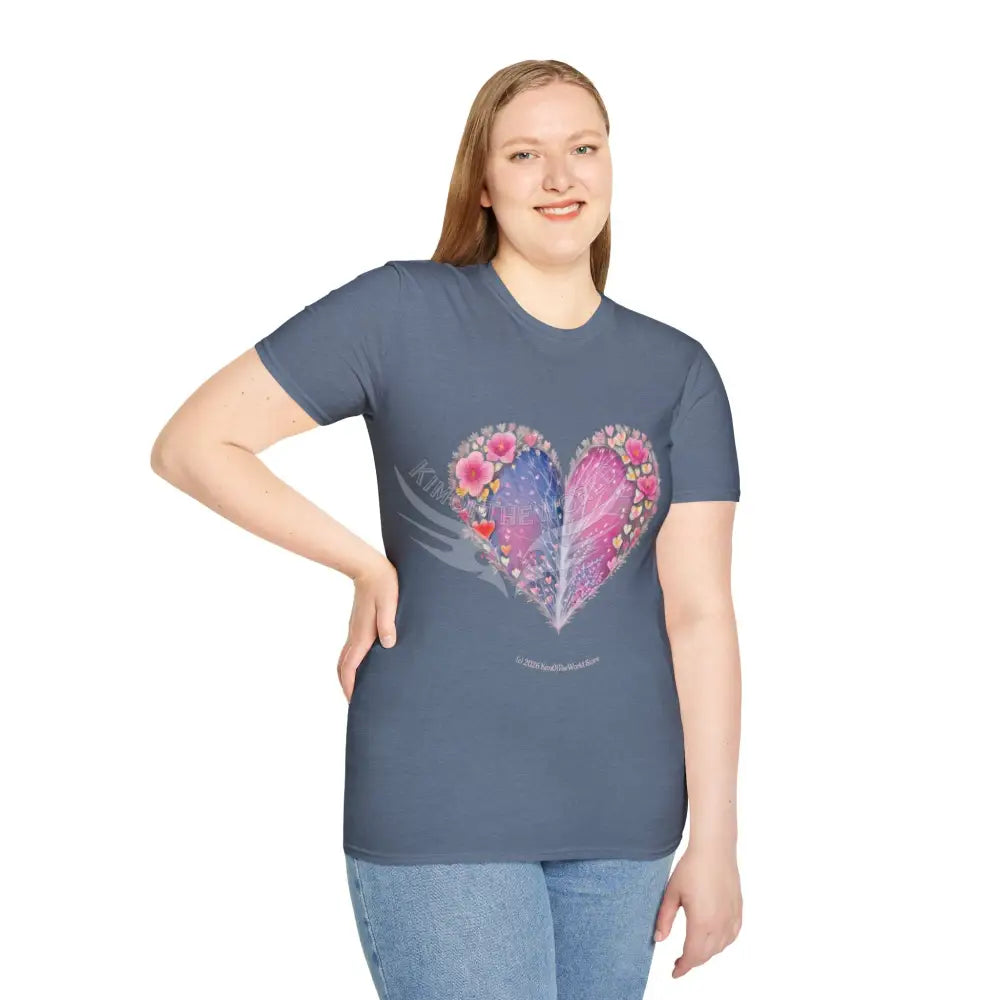 Floral Heart Tee - Softstyle T-Shirt T-Shirt