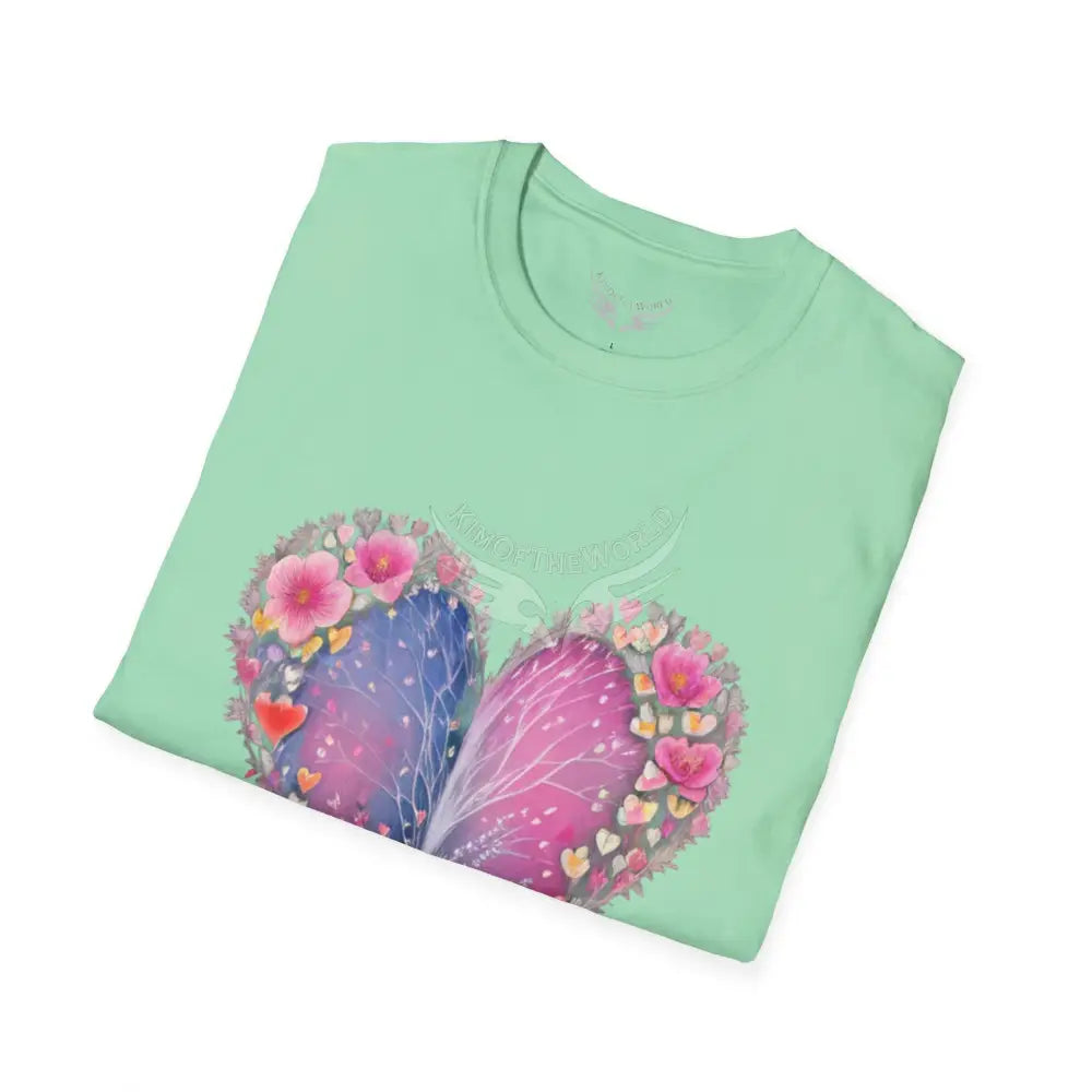 Floral Heart Tee - Softstyle T-Shirt T-Shirt