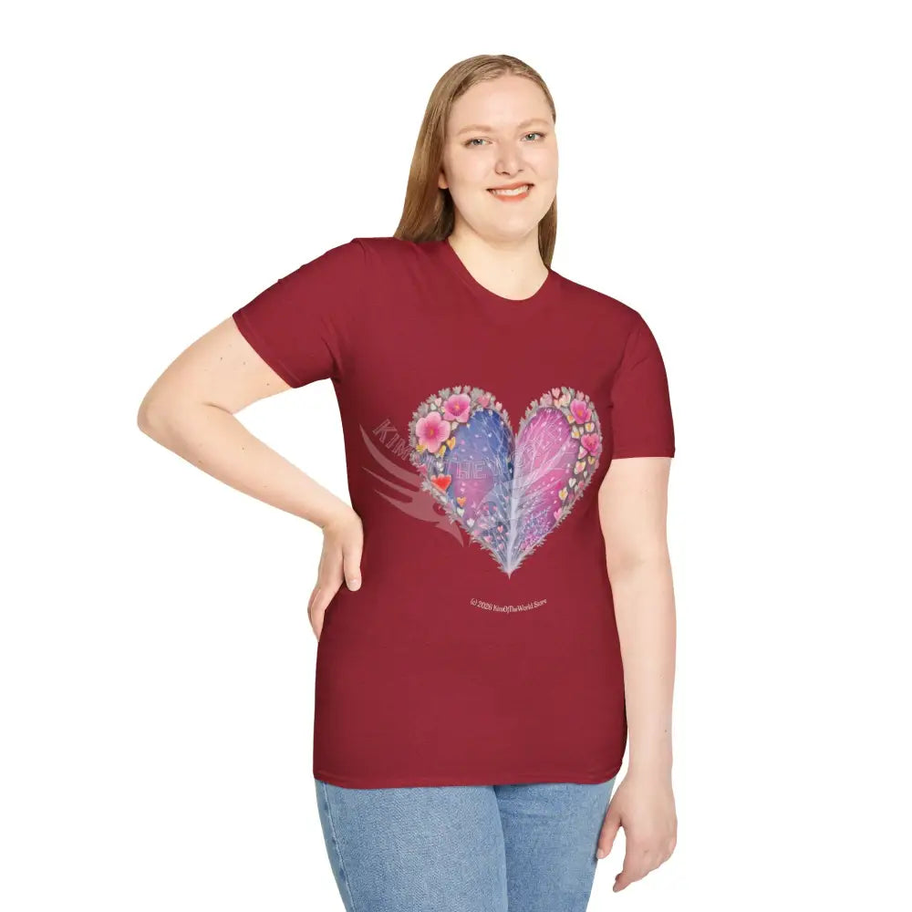 Floral Heart Tee - Softstyle T-Shirt T-Shirt