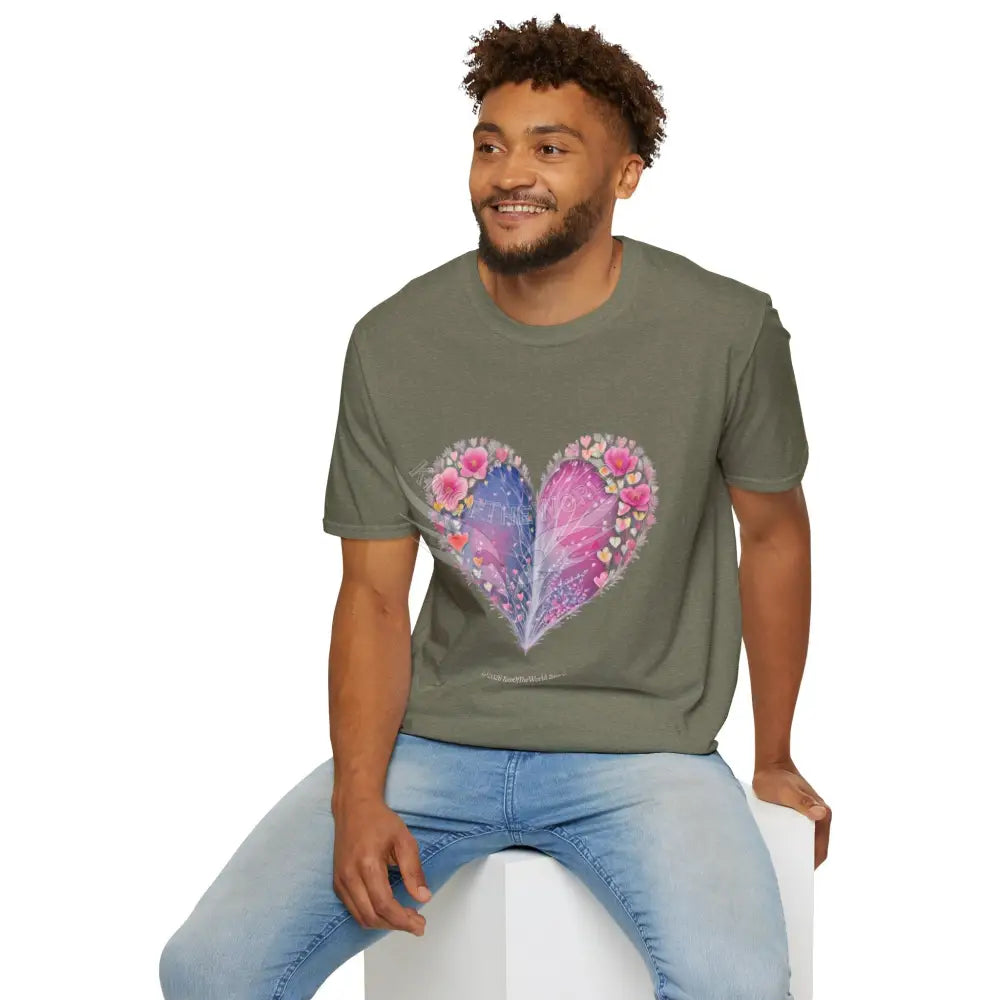 Floral Heart Tee - Softstyle T-Shirt T-Shirt