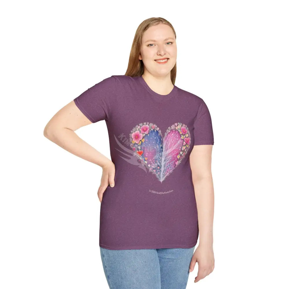Floral Heart Tee - Softstyle T-Shirt T-Shirt