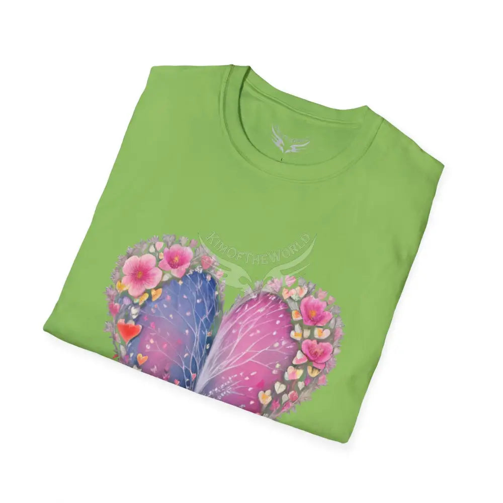 Floral Heart Tee - Softstyle T-Shirt T-Shirt