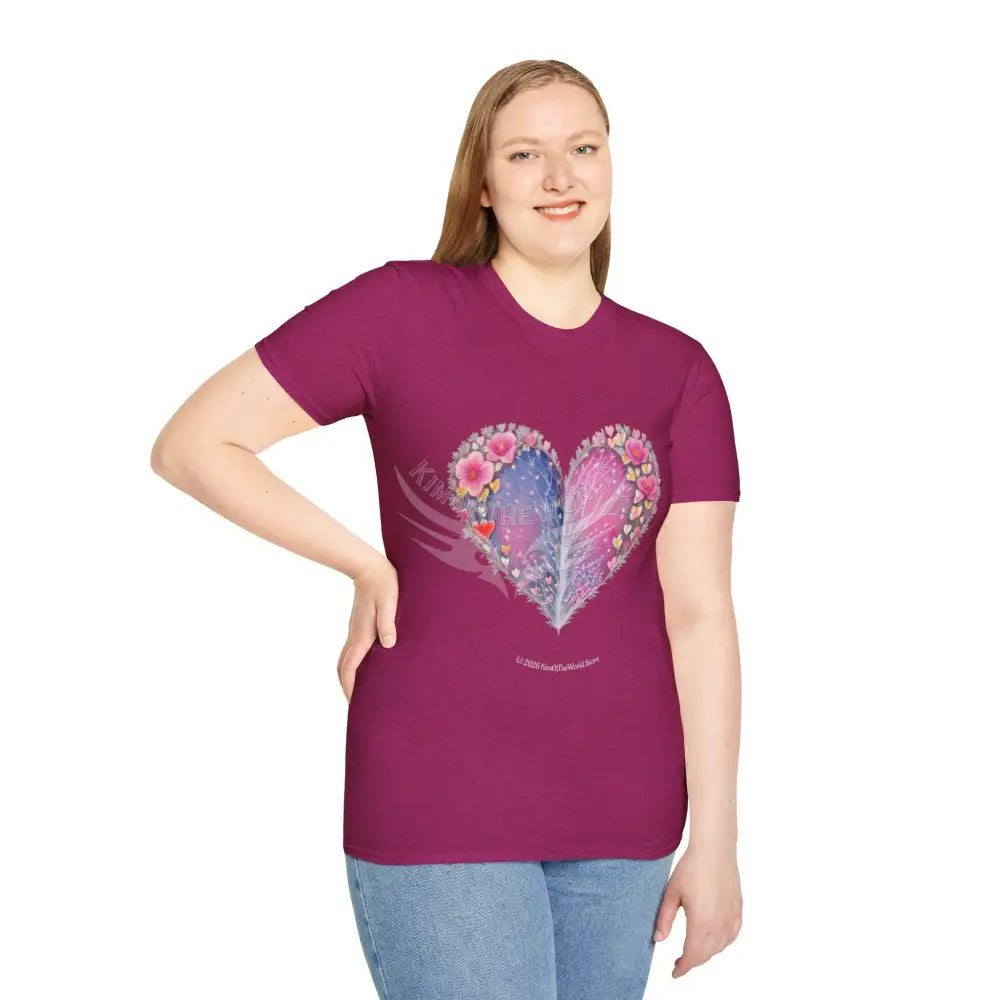 Floral Heart Tee - Softstyle T-Shirt T-Shirt