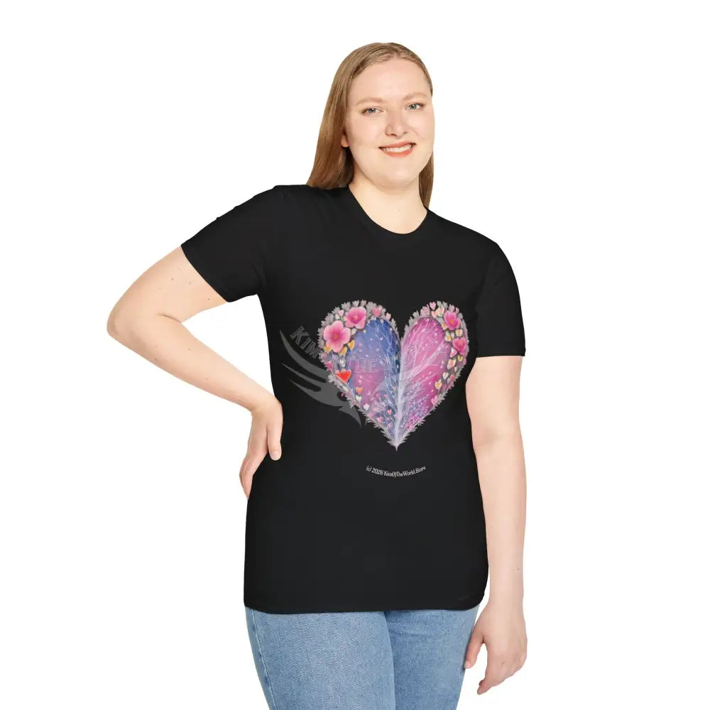 Floral Heart Tee - Softstyle T-Shirt T-Shirt