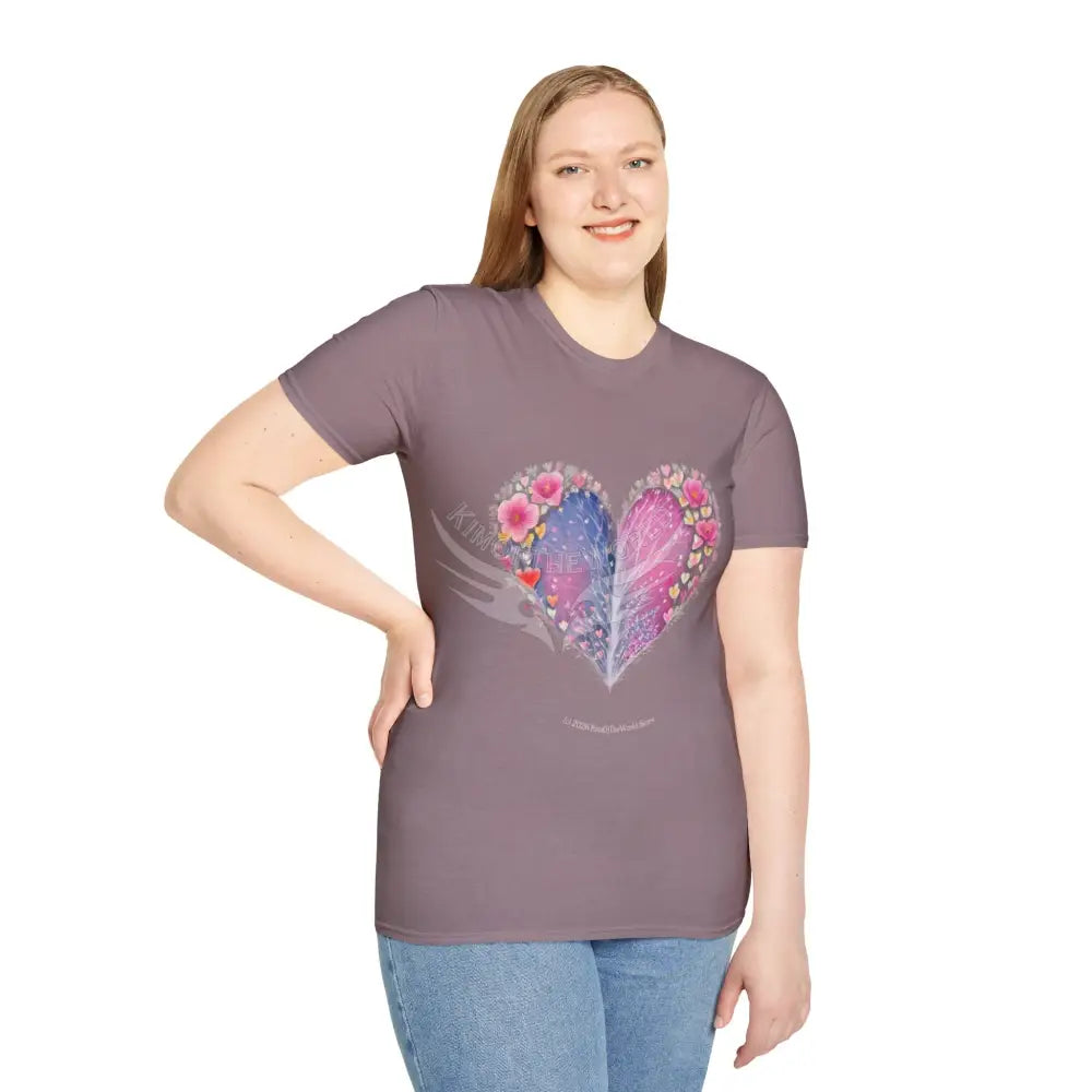Floral Heart Tee - Softstyle T-Shirt T-Shirt