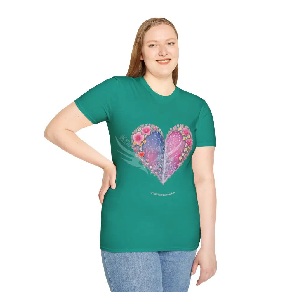 Floral Heart Tee - Softstyle T-Shirt T-Shirt
