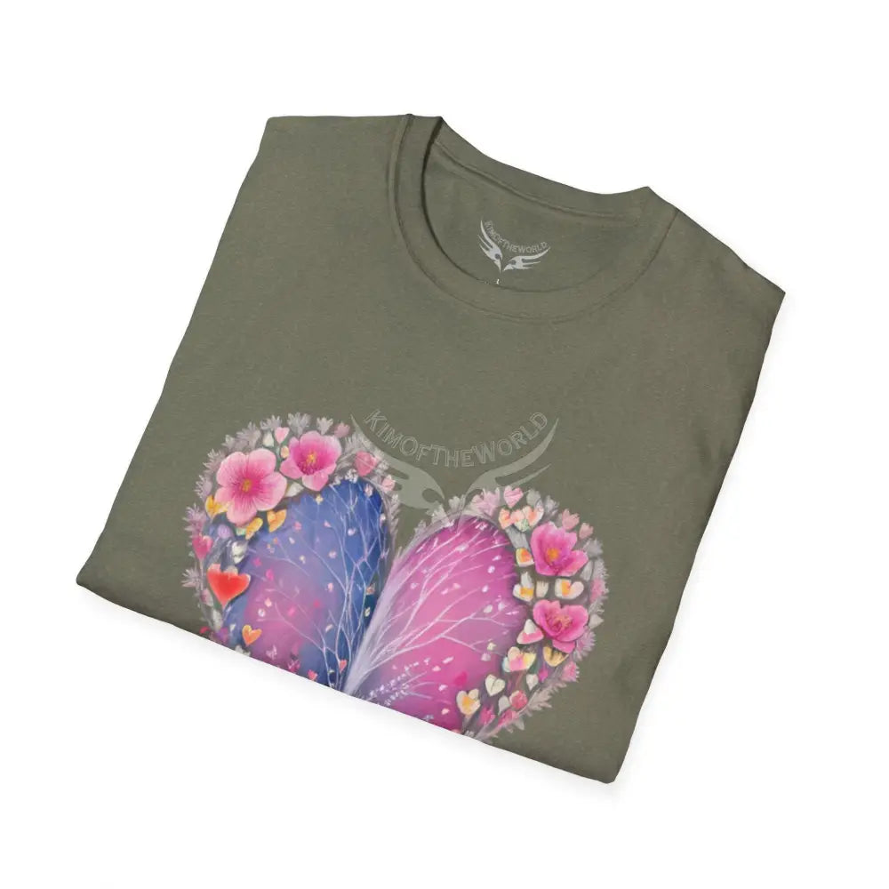 Floral Heart Tee - Softstyle T-Shirt T-Shirt