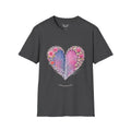 Floral Heart Tee - Softstyle T-Shirt Dark Heather / XS T-Shirt
