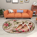 Floral Lace Shoes Multiple Sizes Oval Area Rug 60’’x36’’ Rugs & Mats