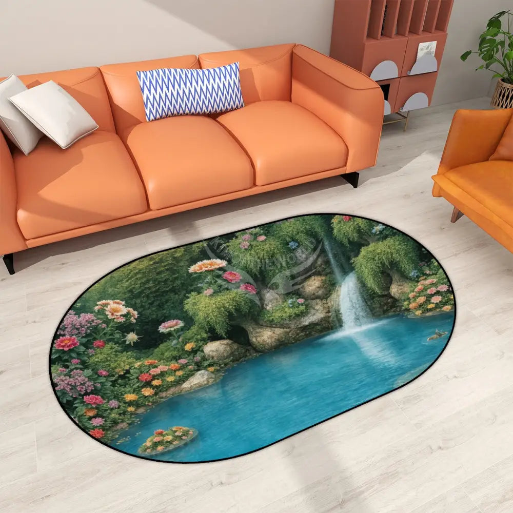 Floral Lake Multiple Sizes Oval Area Rug Rugs & Mats