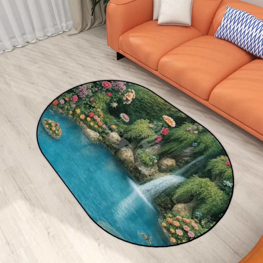 Floral Lake Multiple Sizes Oval Area Rug Rugs & Mats