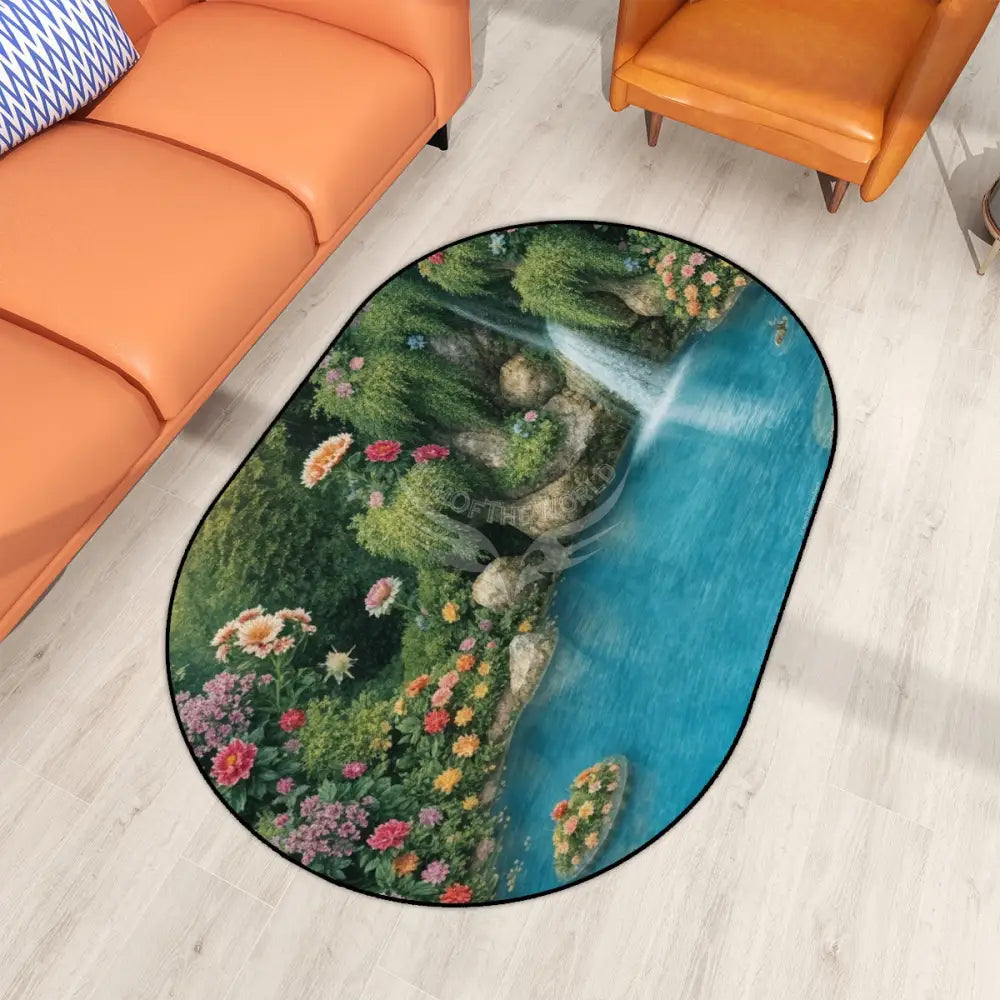 Floral Lake Multiple Sizes Oval Area Rug Rugs & Mats