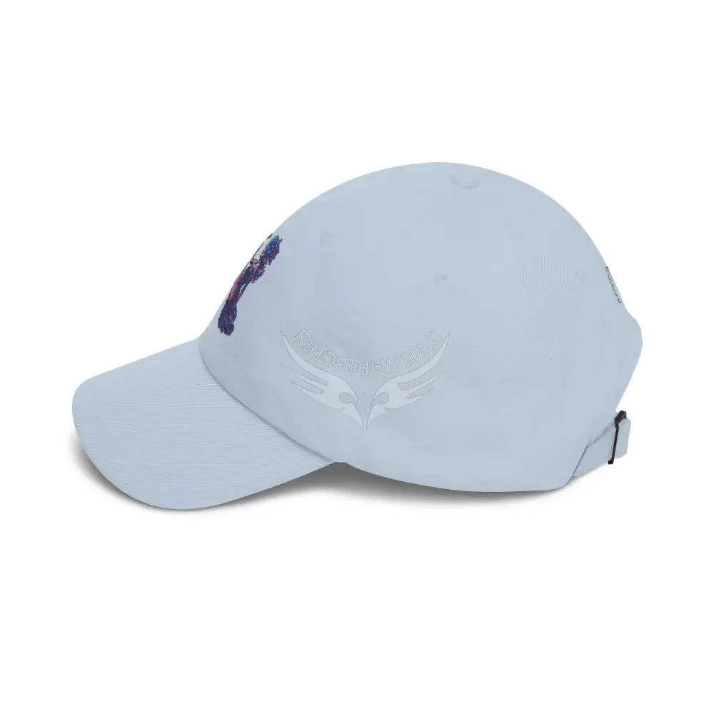 Floral Pin-Up Dad Cap — Retro Pinup Silhouette Embroidered Baseball Hat Hats