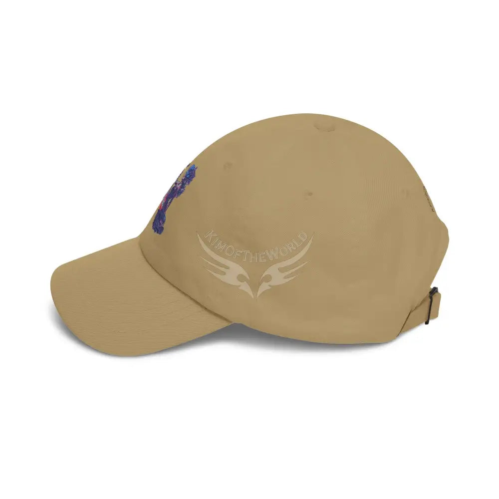 Floral Pin-Up Dad Cap — Retro Pinup Silhouette Embroidered Baseball Hat Hats