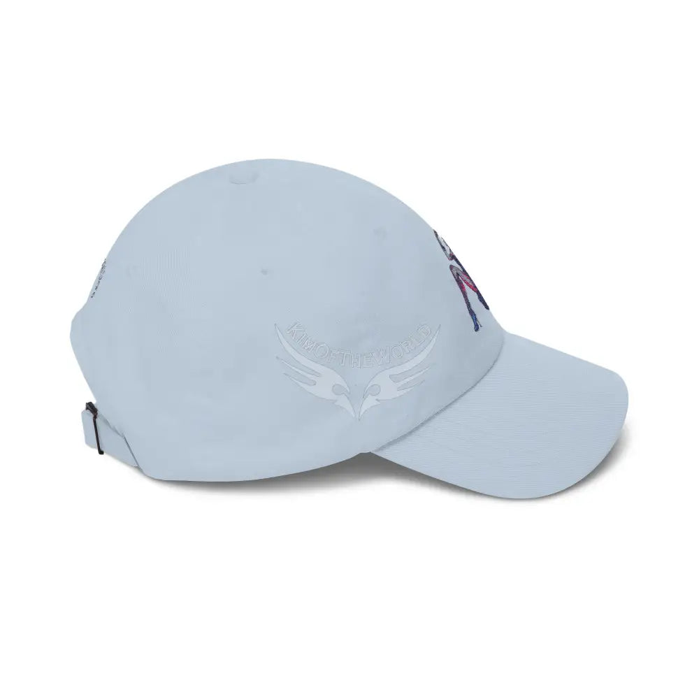 Floral Pin-Up Dad Cap — Retro Pinup Silhouette Embroidered Baseball Hat Hats