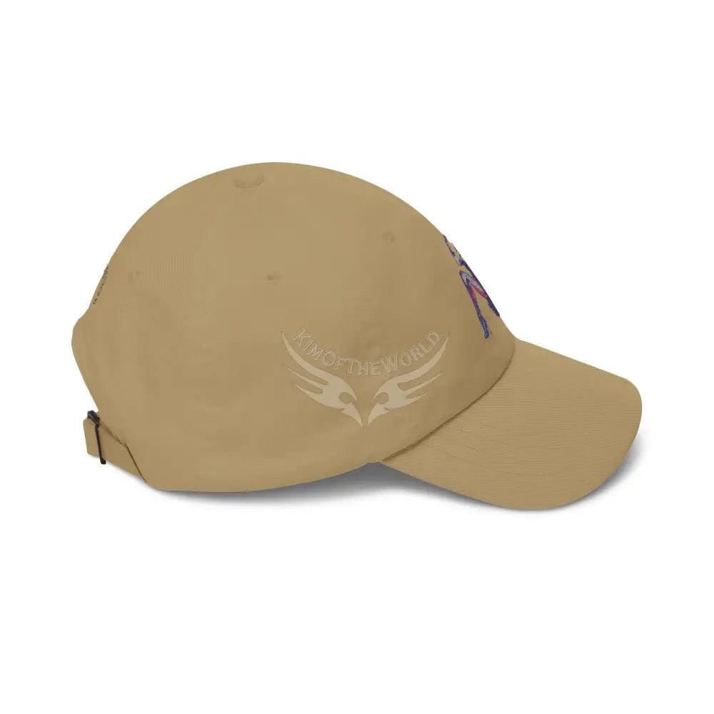 Floral Pin-Up Dad Cap — Retro Pinup Silhouette Embroidered Baseball Hat Hats