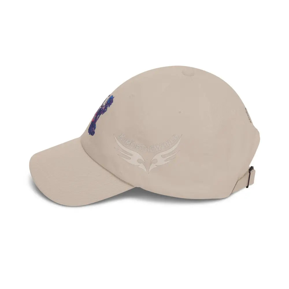 Floral Pin-Up Dad Cap — Retro Pinup Silhouette Embroidered Baseball Hat Hats