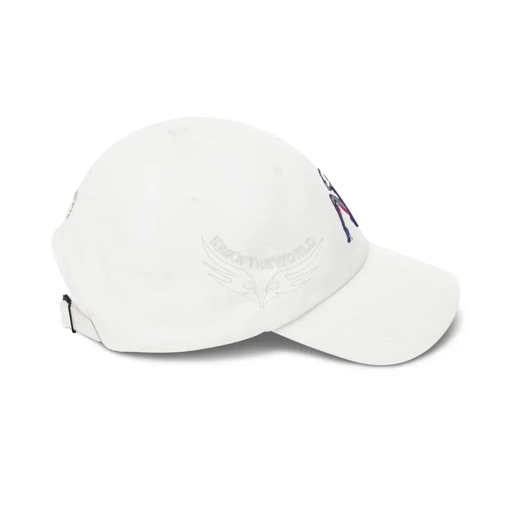 Floral Pin-Up Dad Cap — Retro Pinup Silhouette Embroidered Baseball Hat Hats