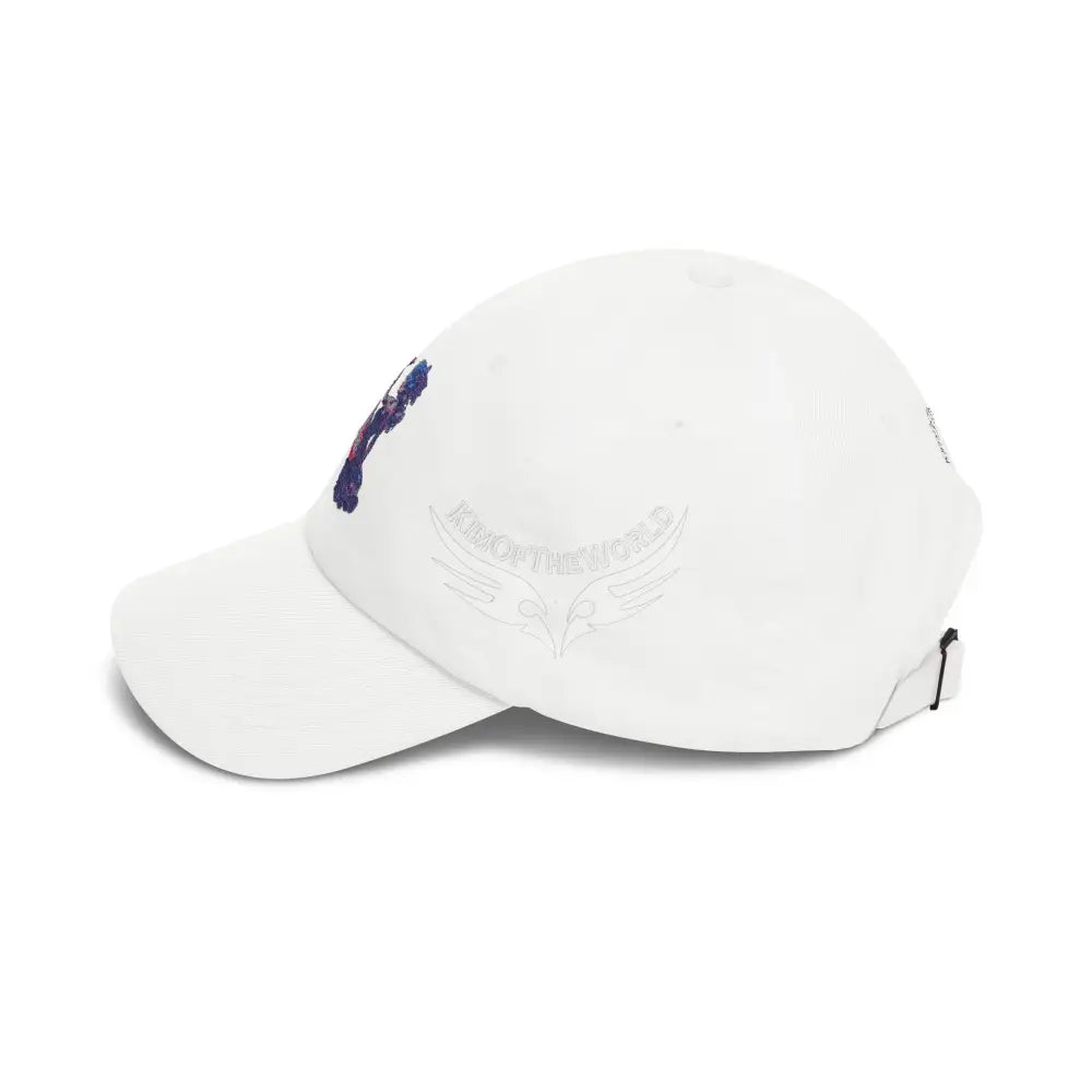 Floral Pin-Up Dad Cap — Retro Pinup Silhouette Embroidered Baseball Hat Hats