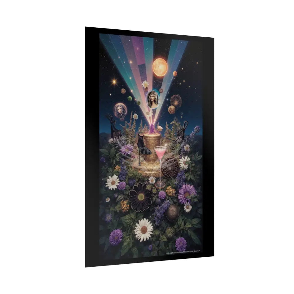 Floral Stacked Layer Poster — Rolled Posters with Layered Charm Poster