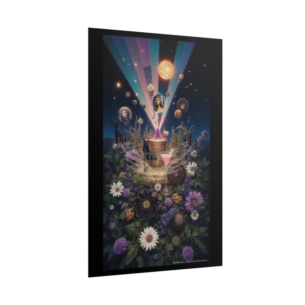 Floral Stacked Layer Poster — Rolled Posters with Layered Charm Poster