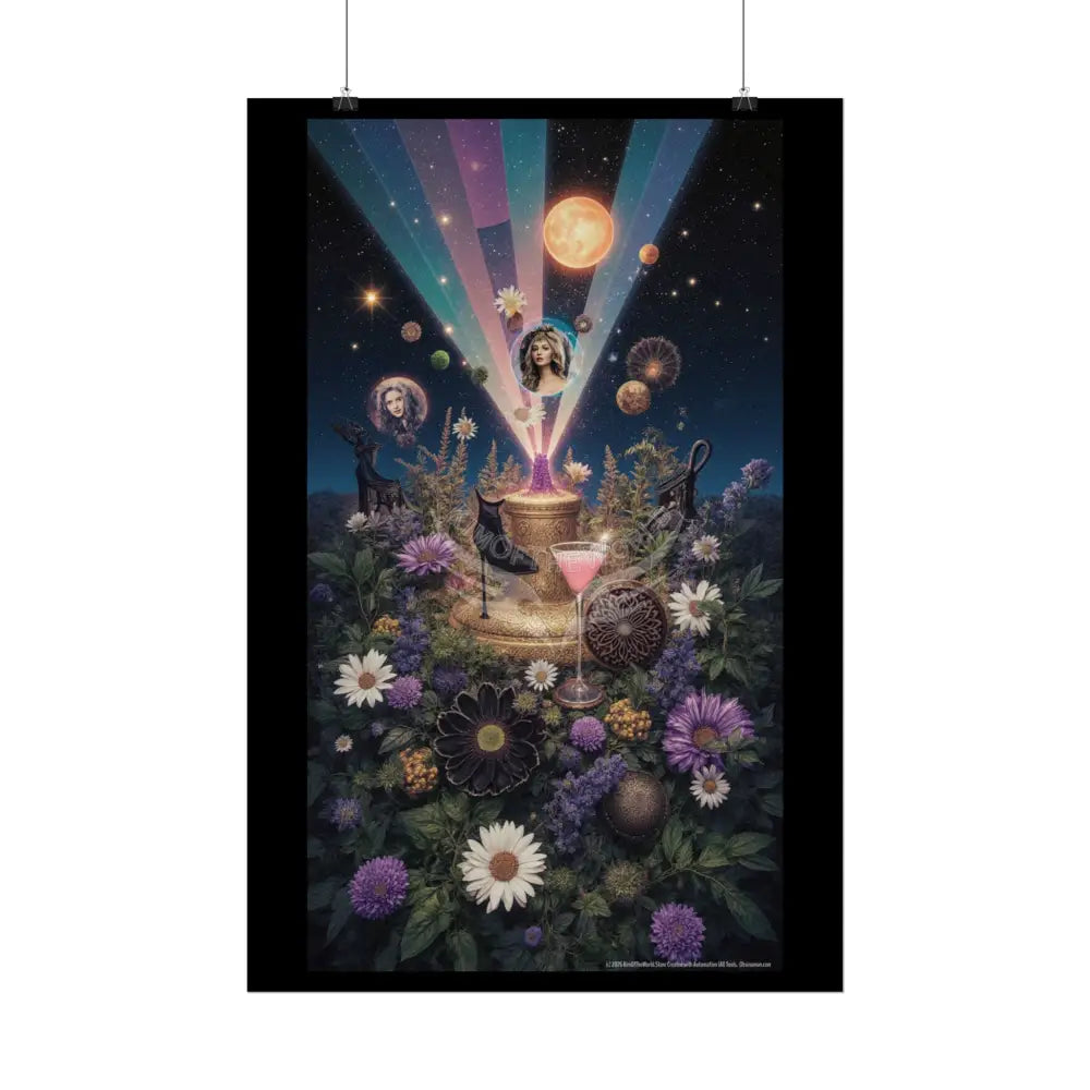 Floral Stacked Layer Poster — Rolled Posters with Layered Charm Poster