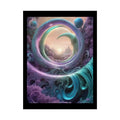 Fractal Dimension Vibrant 3D Spheres & Passageways to other Worldly Dimensions - Rolled Poster 18″ x 24″ (Vertical)