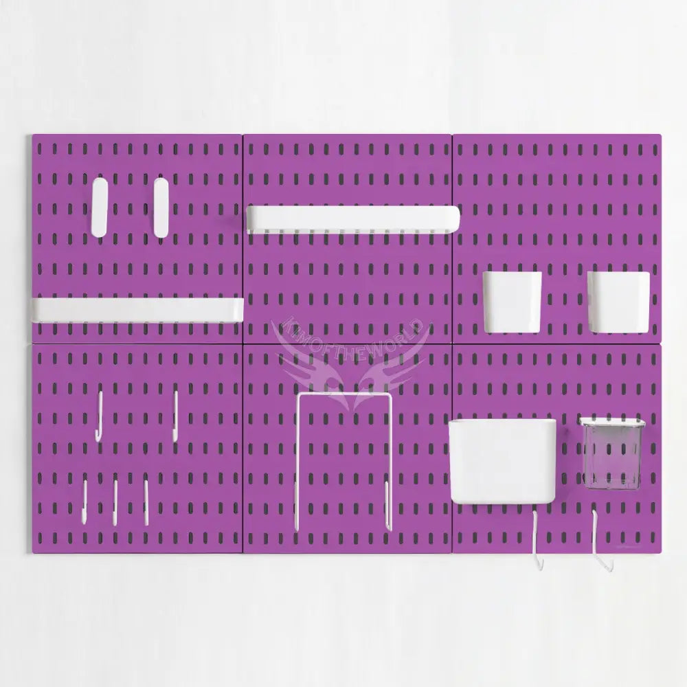 Fuchsia Pegboard Tool and Craft Organizer Peg 6 PCS Pegboard Kit 11’’x11’’x6pcs Home Accessories