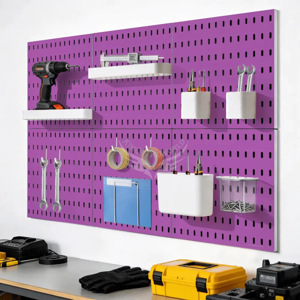 Fuchsia Pegboard Tool and Craft Organizer Peg 6 PCS Pegboard Kit 11’’x11’’x6pcs Home Accessories