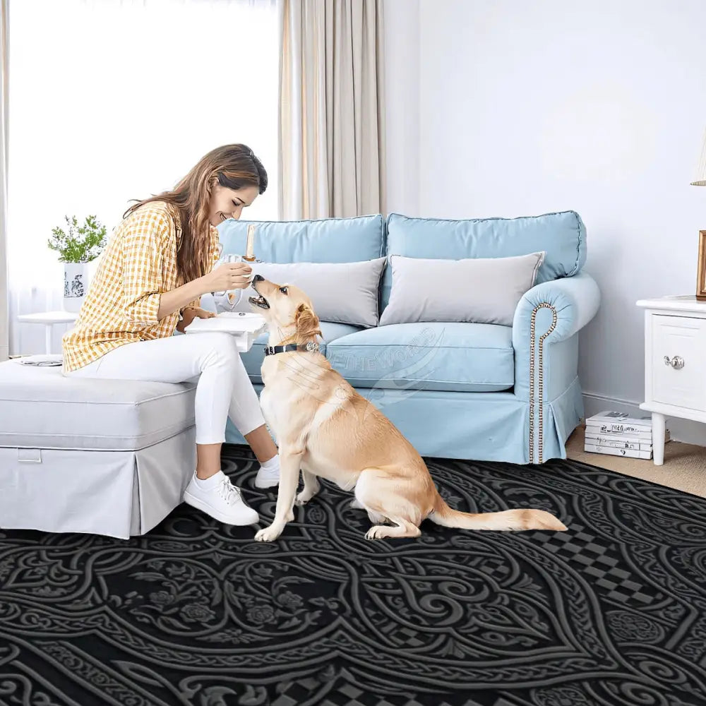 Full Metal Celtic Design 10 ft x 8 ft Large Area Rug Floor Carpet 120’’x96’’ Rugs & Mats