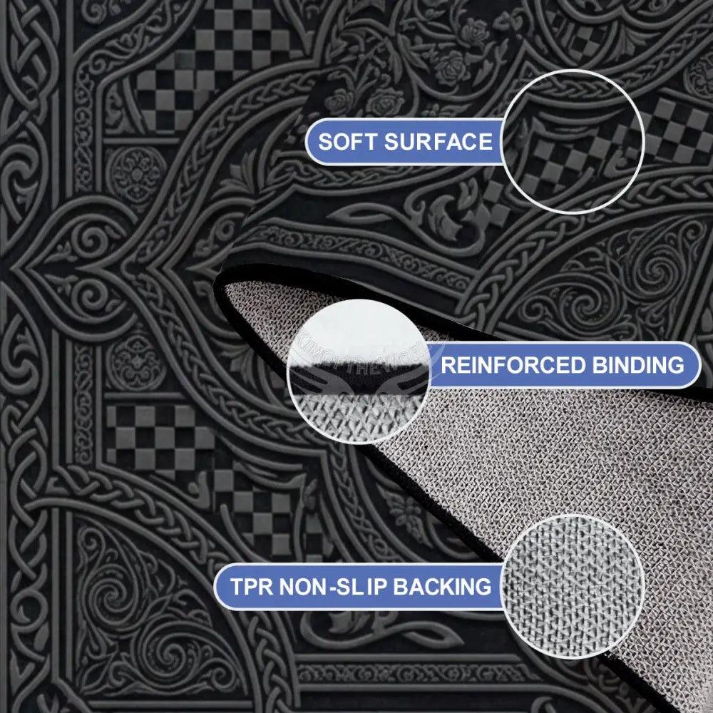 Full Metal Celtic Design 10 ft x 8 ft Large Area Rug Floor Carpet 120’’x96’’ Rugs & Mats