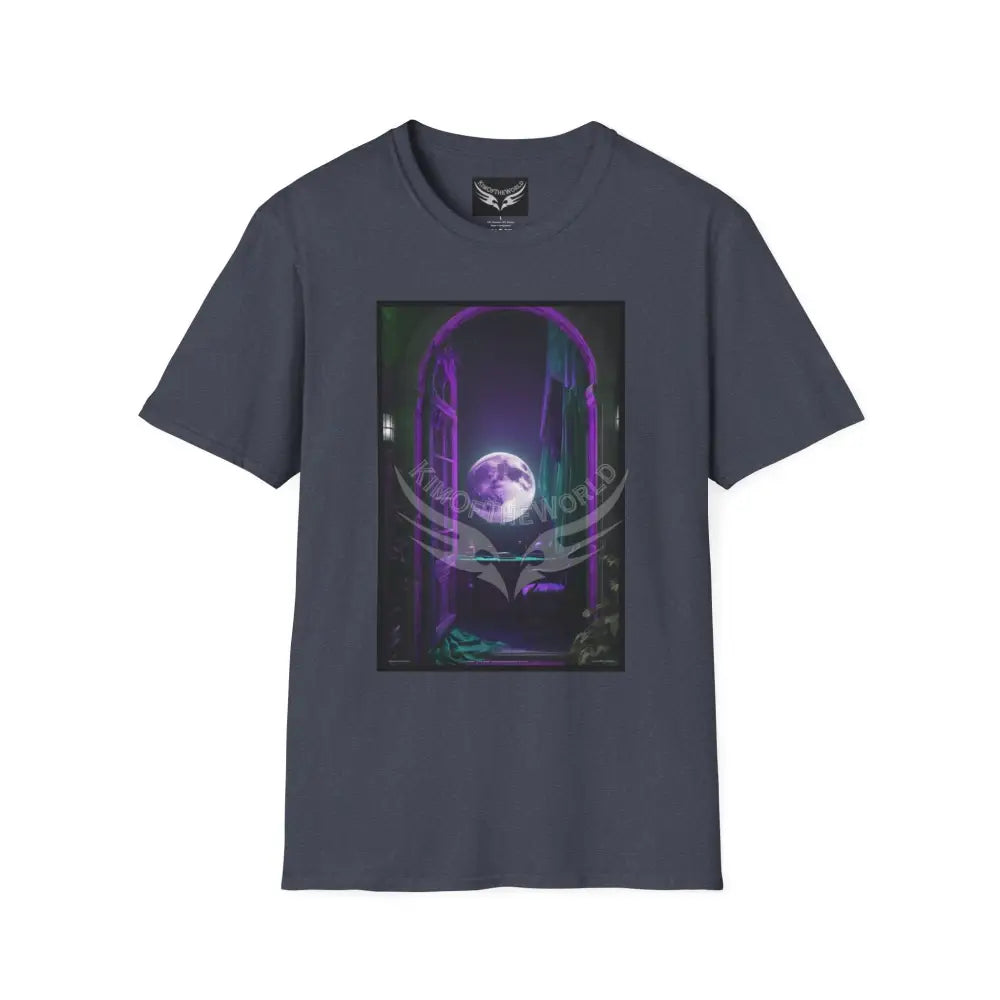 Full Moon Window 2 - Softstyle T-Shirt Heather Navy / XS T-Shirt