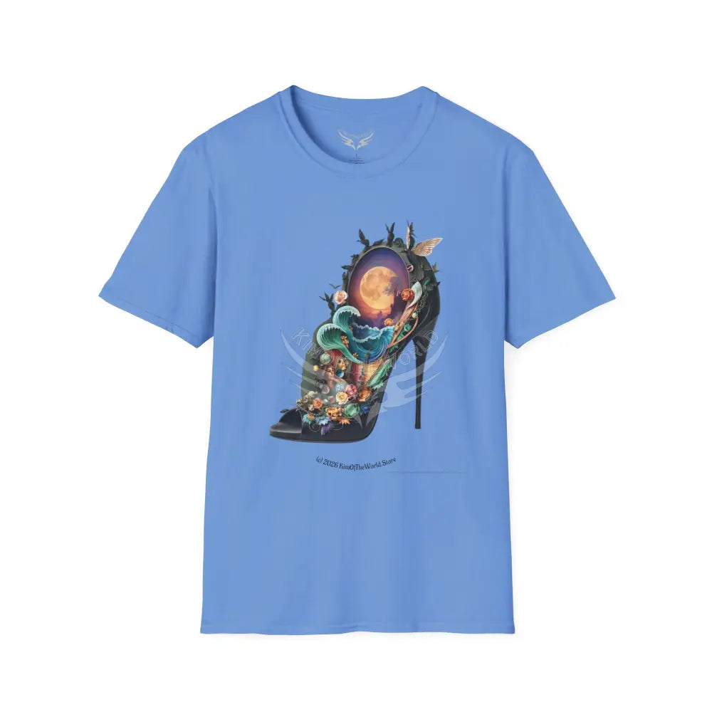 Funky 3D Stiletto III Tee - Softstyle T-Shirt Carolina Blue / S T-Shirt