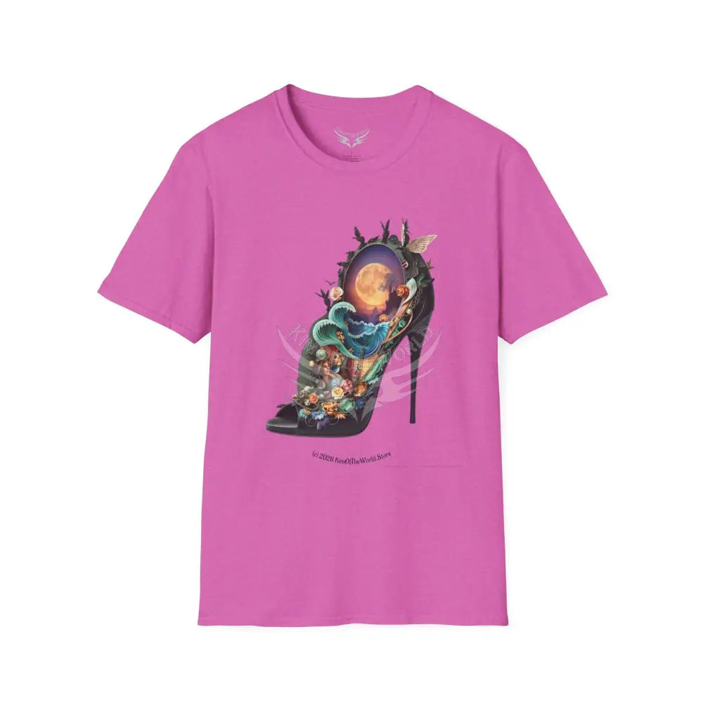 Funky 3D Stiletto III Tee - Softstyle T-Shirt Heather Berry / S T-Shirt