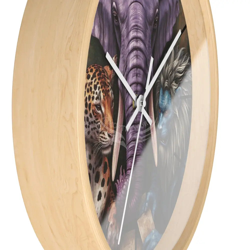 Funky Animal Poker Wall Clock — Colorful Creature Game Night Decor Home Decor