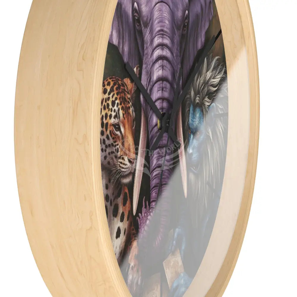 Funky Animal Poker Wall Clock — Colorful Creature Game Night Decor Home Decor