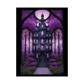Funky Architecture: Purple Victorian House - Buildings Art Print - Rolled Poster 18″ x 24″ (Vertical) / Semi Glossy