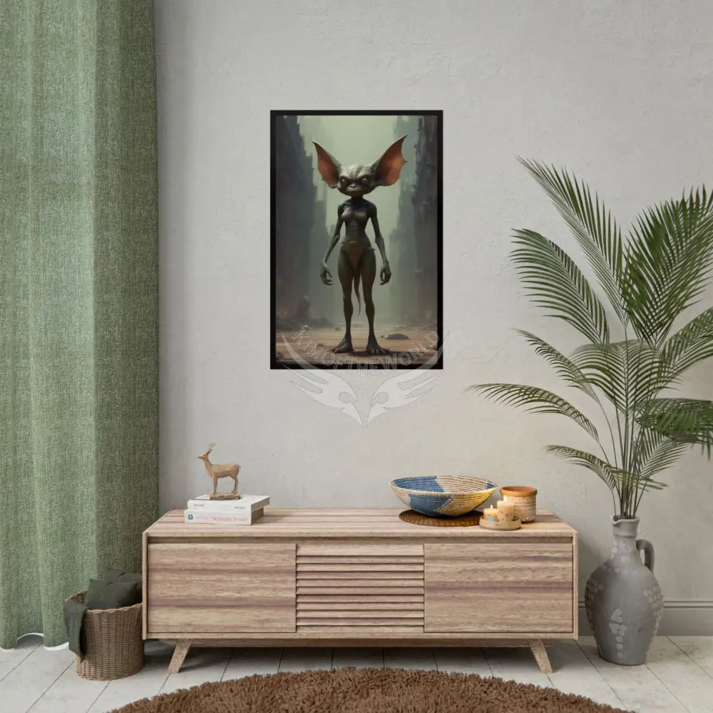 Funky Creeper Creature Sci Fi Horror Female Art Print - Rolled Poster Poster