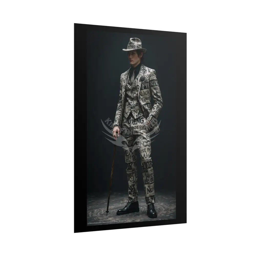 Funky Fashion ’No Labels’ Random Print Rolled Poster — ’Show Models Sometimes Naughty’ Wall Art Poster