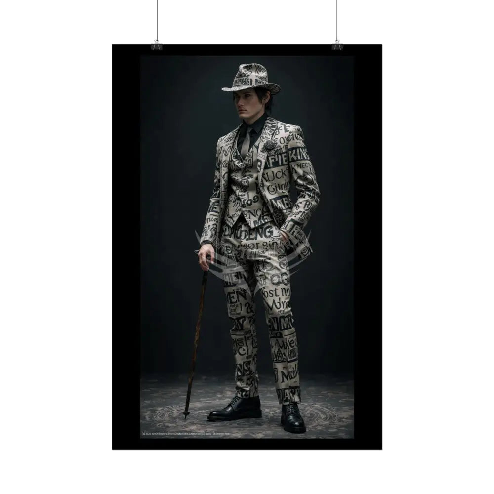 Funky Fashion ’No Labels’ Random Print Rolled Poster — ’Show Models Sometimes Naughty’ Wall Art Poster