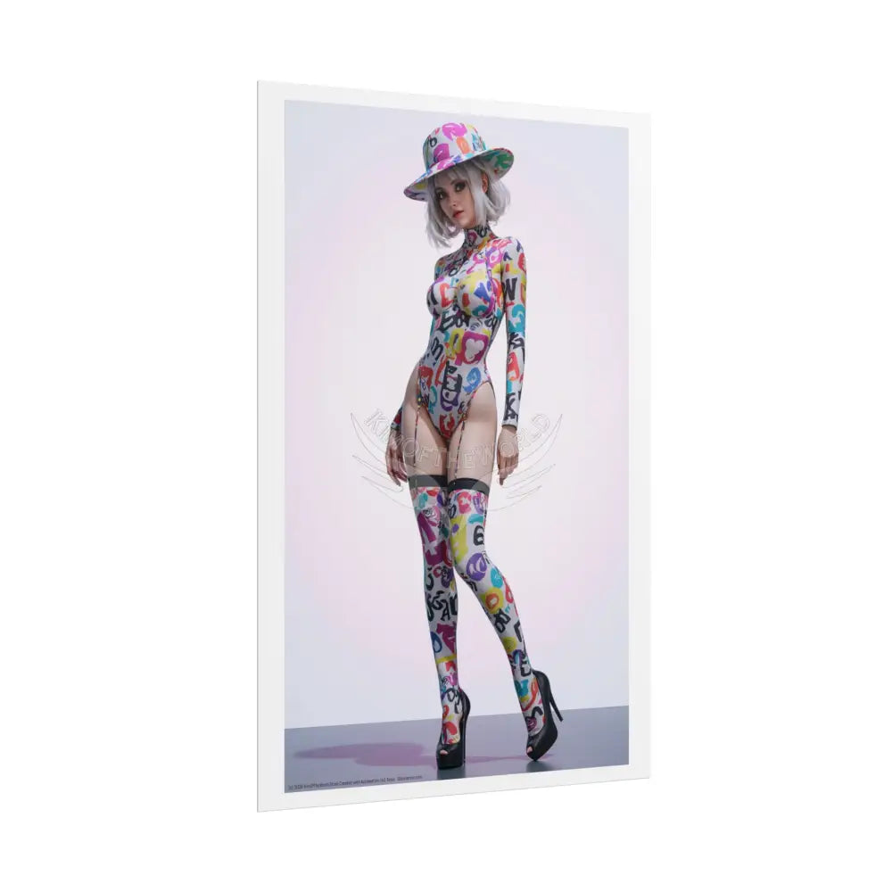 Funky Fashion ’No Labels’ Random Print Rolled Poster — ’Show Models Sometimes Naughty’ Wall Art Poster