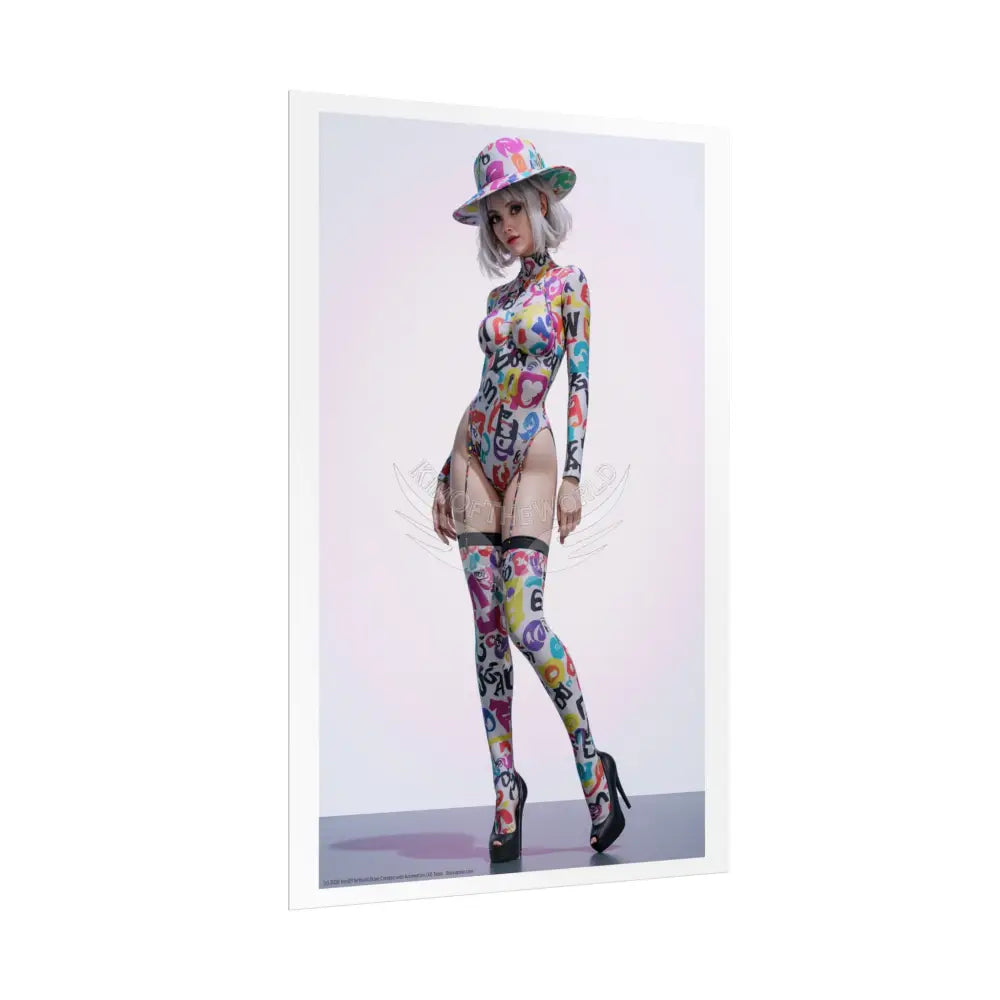 Funky Fashion ’No Labels’ Random Print Rolled Poster — ’Show Models Sometimes Naughty’ Wall Art Poster