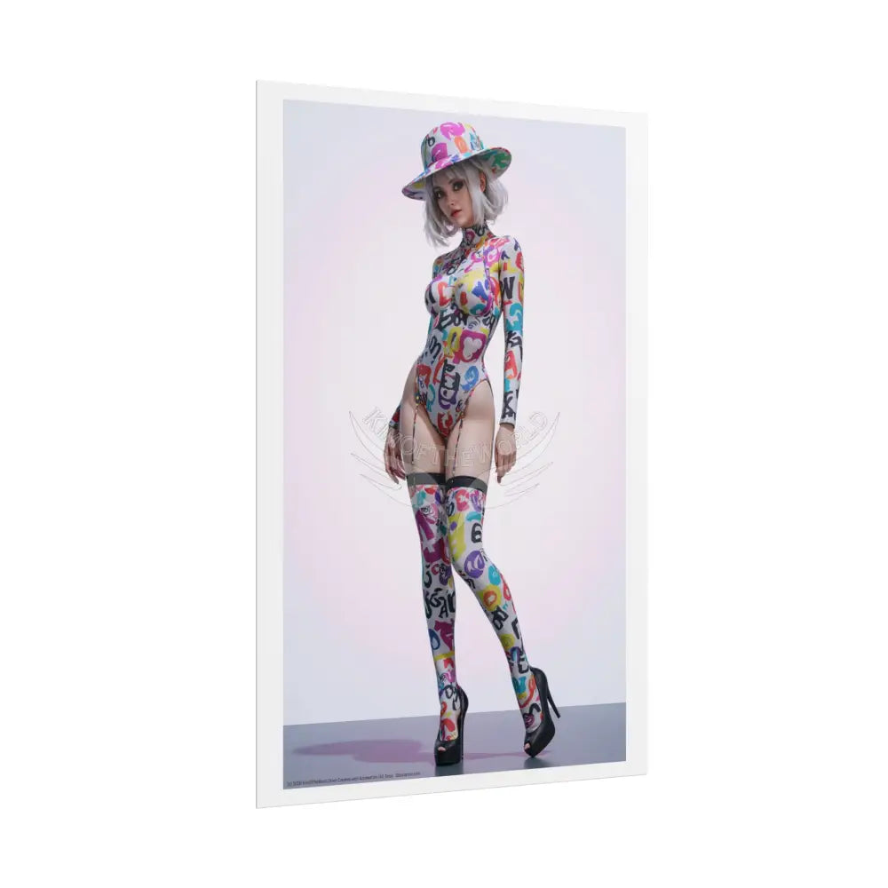 Funky Fashion ’No Labels’ Random Print Rolled Poster — ’Show Models Sometimes Naughty’ Wall Art Poster