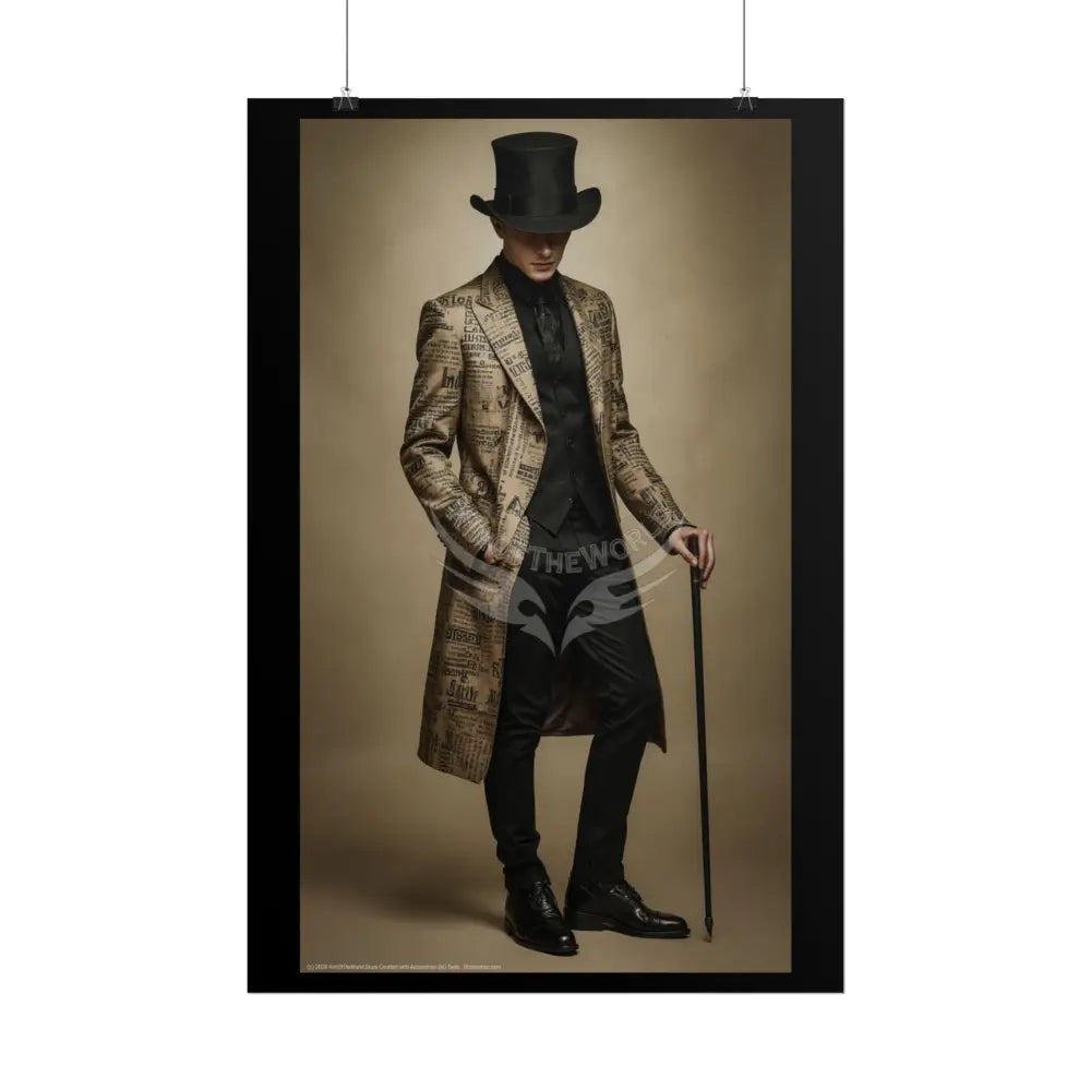 Funky Fashion ’No Labels’ Random Print Rolled Poster — ’Show Models Sometimes Naughty’ Wall Art Poster