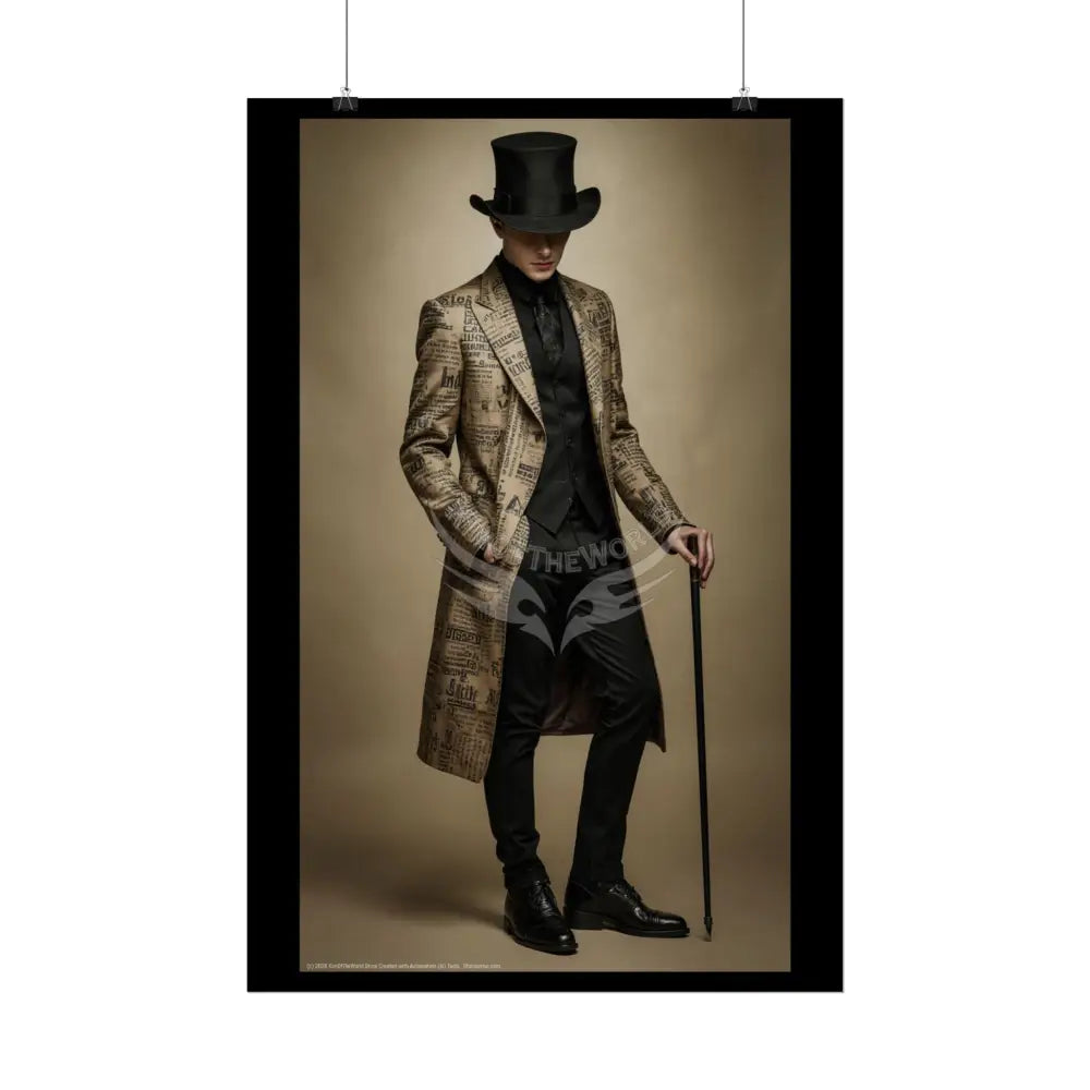 Funky Fashion ’No Labels’ Random Print Rolled Poster — ’Show Models Sometimes Naughty’ Wall Art Poster