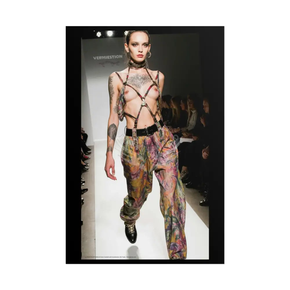 Funky Fashion Rolled Poster — ’Show Models Sometimes Naughty’ Wall Art 20″ x 30″ (Vertical) / Matte Poster