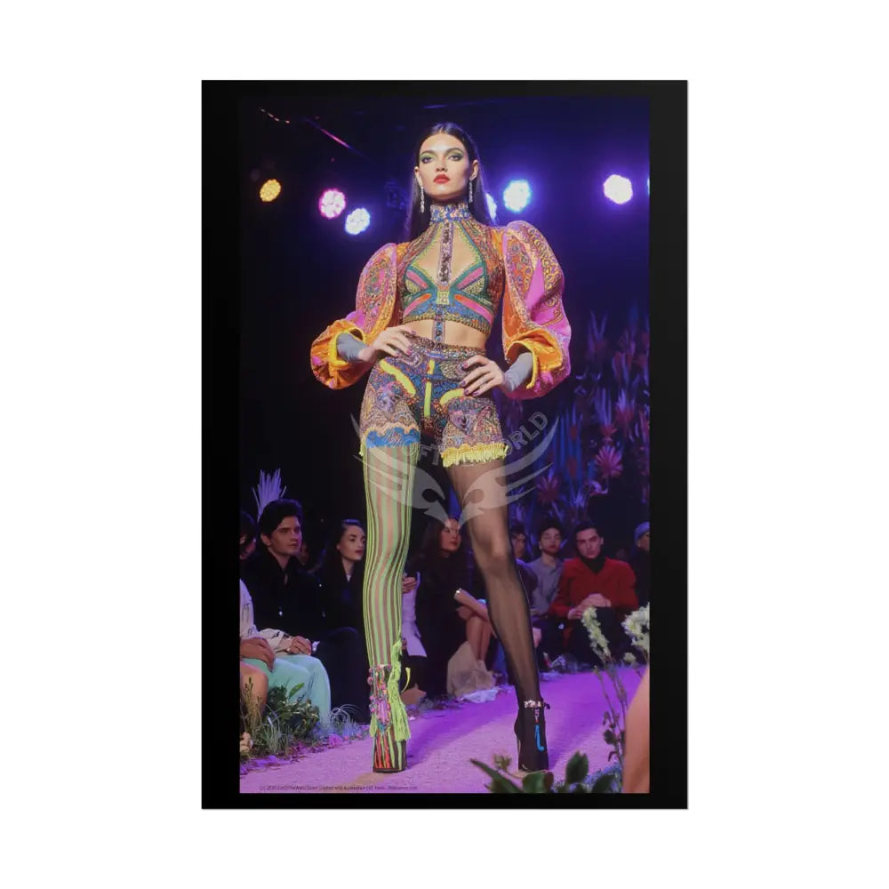 Funky Fashion Rolled Poster — ’Show Models Sometimes Naughty’ Wall Art 20″ x 30″ (Vertical) / Matte Poster