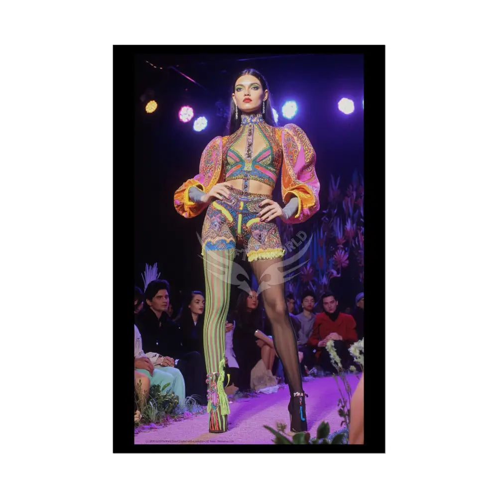 Funky Fashion Rolled Poster — ’Show Models Sometimes Naughty’ Wall Art 20″ x 30″ (Vertical) / Semi Glossy Poster