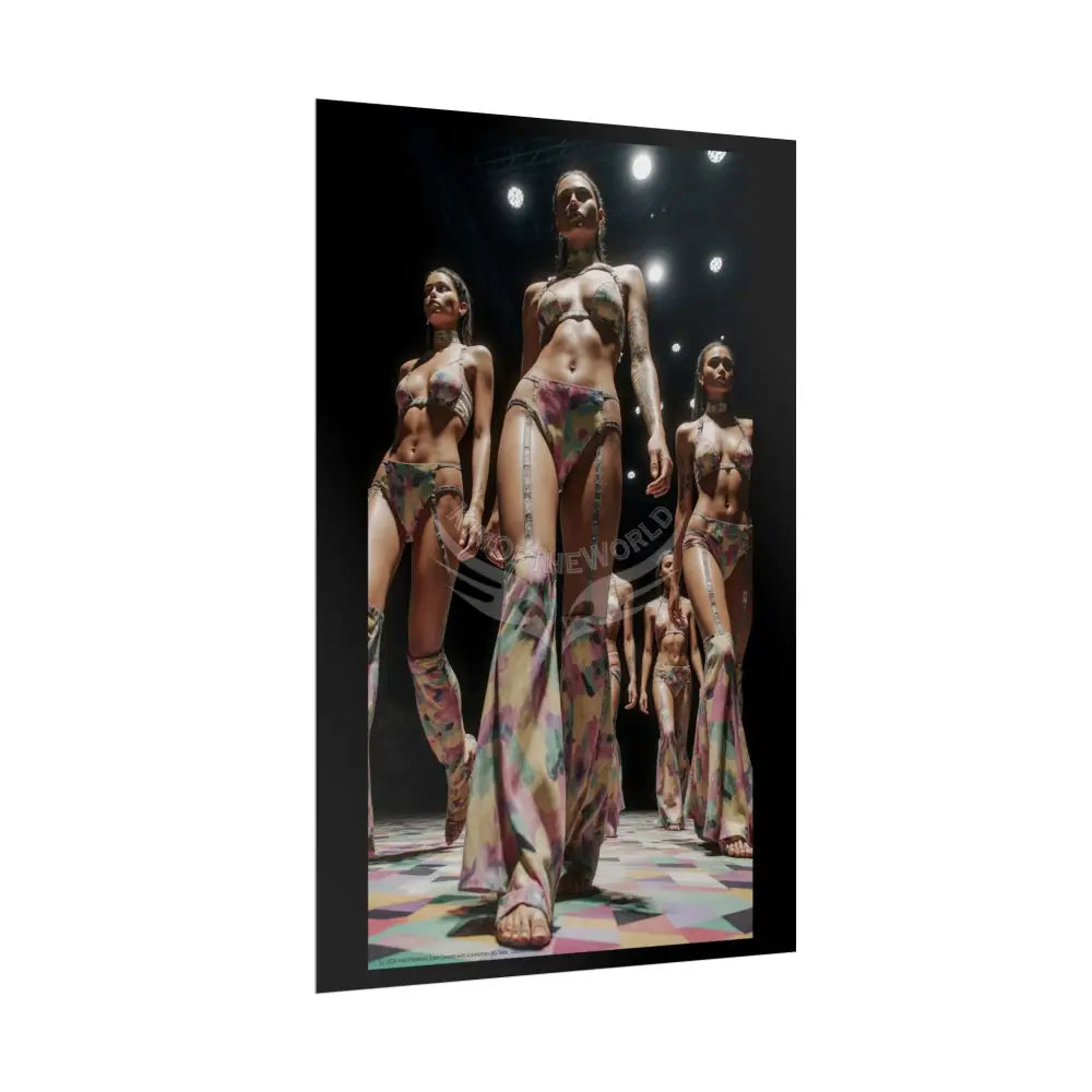 Funky Fashion Rolled Poster — ’Show Models Sometimes Naughty’ Wall Art Poster